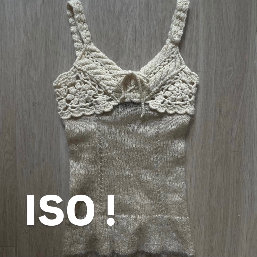 IN SEARCH OF this tricot comme des garcons mohair crochet knit cami